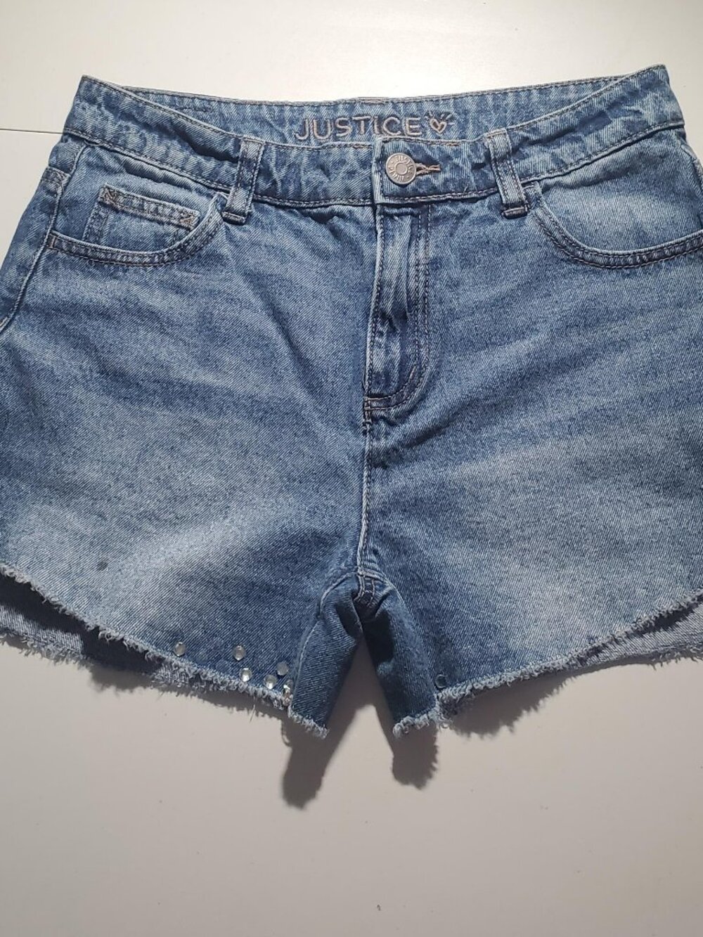 Justice 'Mini Mom Short' Denim Shorts - Read Description - Sz 16 girls